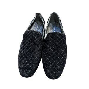 Giorgio Brutini Mens Black Velvet Quilted Slip-On Loafers Size 11M, NWT